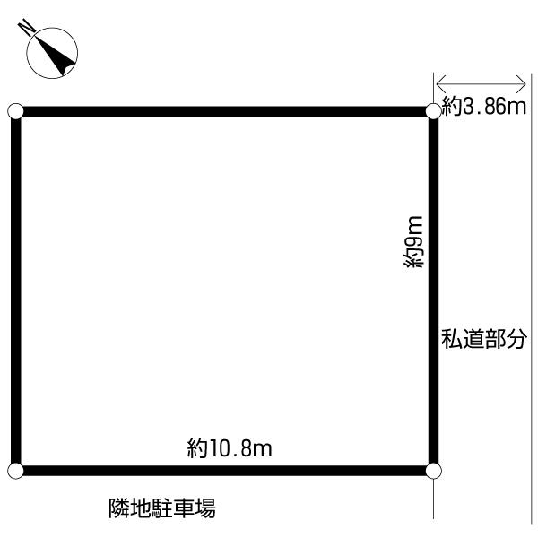 Compartment figure. Land price 14.5 million yen, Land area 115.7 sq m