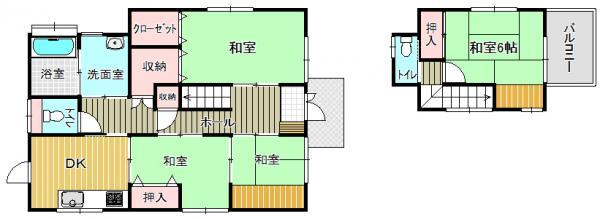 Floor plan. 26,800,000 yen, 4DK, Land area 167.4 sq m , Building area 87.77 sq m