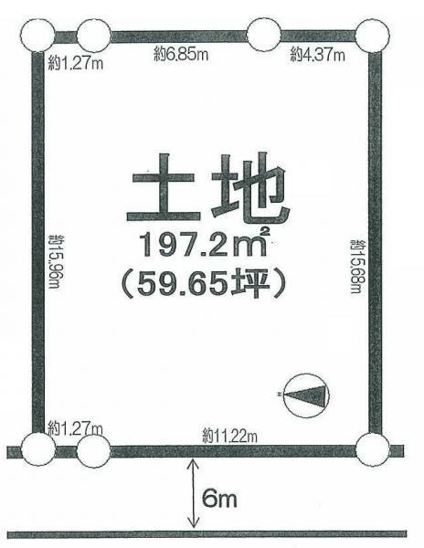 Compartment figure. Land price 16.1 million yen, Land area 197.2 sq m