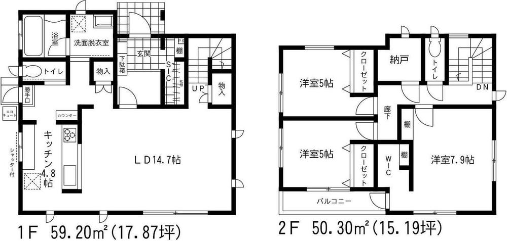 Floor plan. 31,800,000 yen, 3LDK, Land area 189.71 sq m , Building area 109.5 sq m