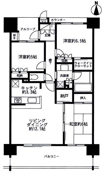 Floor plan. 3LDK, Price 20.8 million yen, Occupied area 71.84 sq m