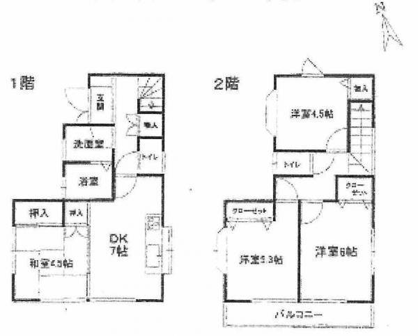Floor plan. 8.8 million yen, 4LDK, Land area 74.32 sq m , Building area 71.21 sq m
