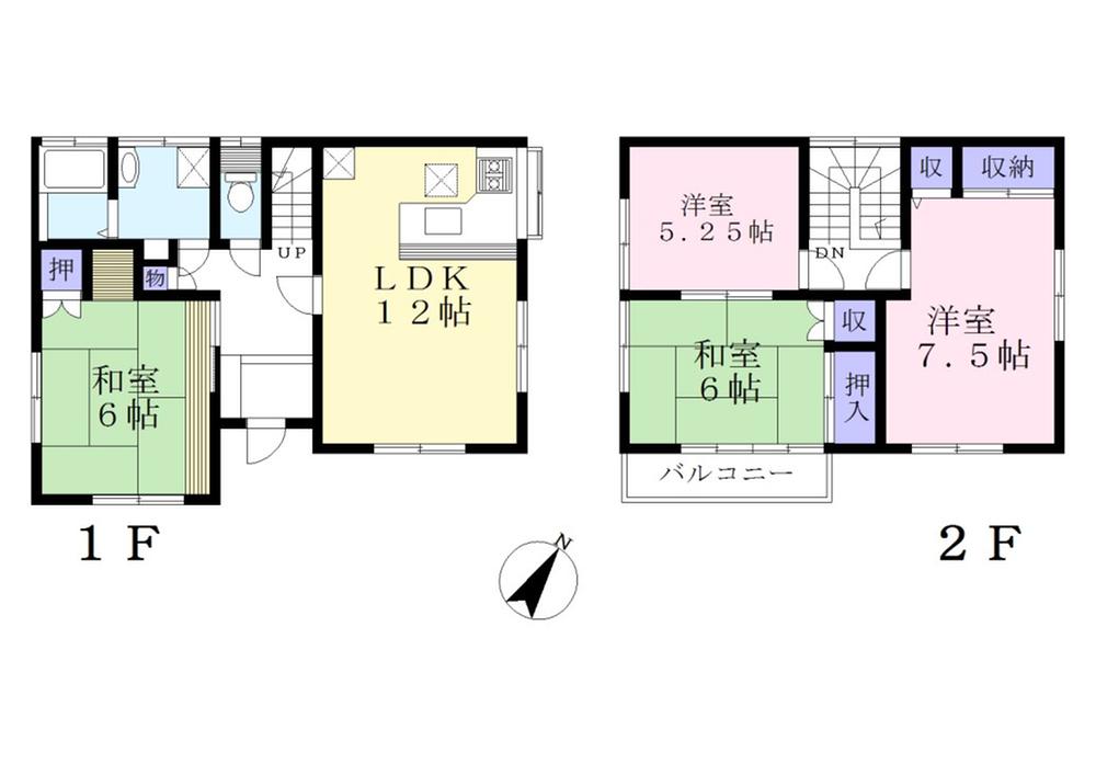 Floor plan. 6.5 million yen, 4LDK, Land area 138 sq m , Building area 90.77 sq m 4LDK
