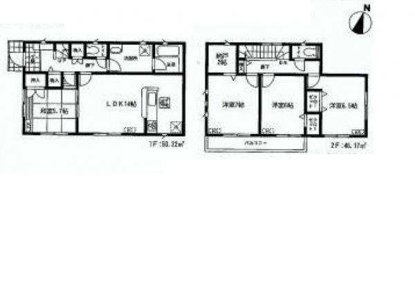 Floor plan. 15.8 million yen, 4LDK, Land area 168.99 sq m , Building area 96.39 sq m