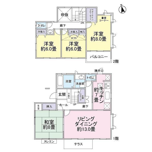 Floor plan. 26,800,000 yen, 4LDK, Land area 212.61 sq m , Building area 116.33 sq m floor plan