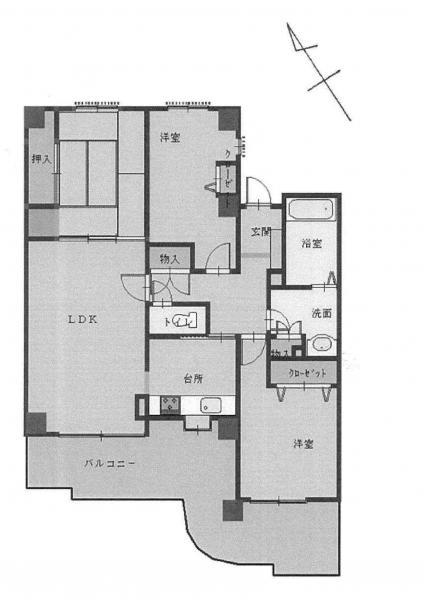 Floor plan. 3LDK, Price 11.8 million yen, Occupied area 74.06 sq m , Good balcony area 17 sq m usability 3LDK.