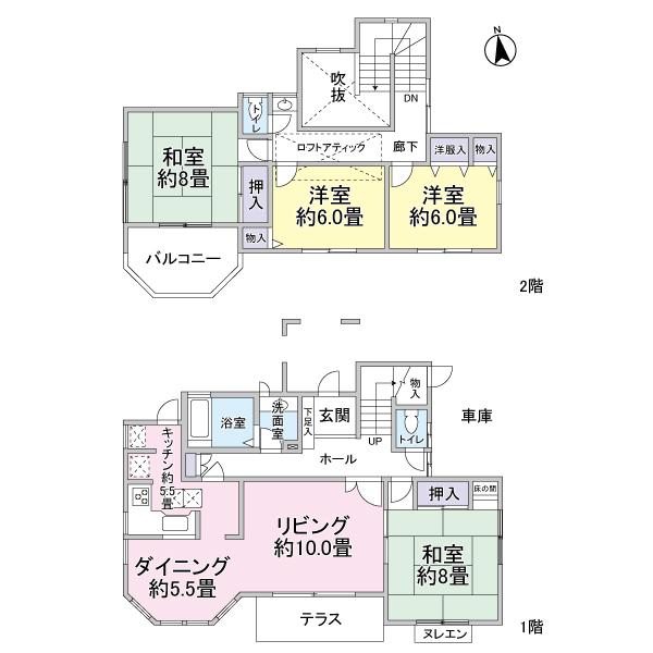 Floor plan. 19.9 million yen, 4LDK, Land area 190.49 sq m , Building area 128.29 sq m