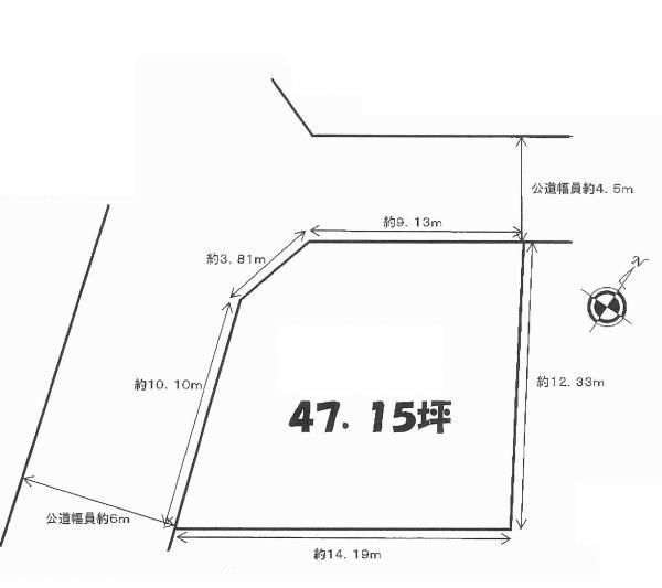 Compartment figure. Land price 10.8 million yen, Land area 155.89 sq m