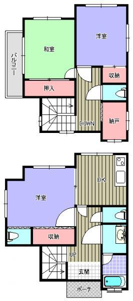 Floor plan. 7.8 million yen, 3DK+S, Land area 73.6 sq m , Building area 78.5 sq m floor plan