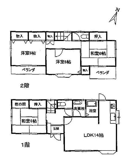 Floor plan. 11.8 million yen, 4LDK, Land area 120.97 sq m , Building area 95.2 sq m Floor