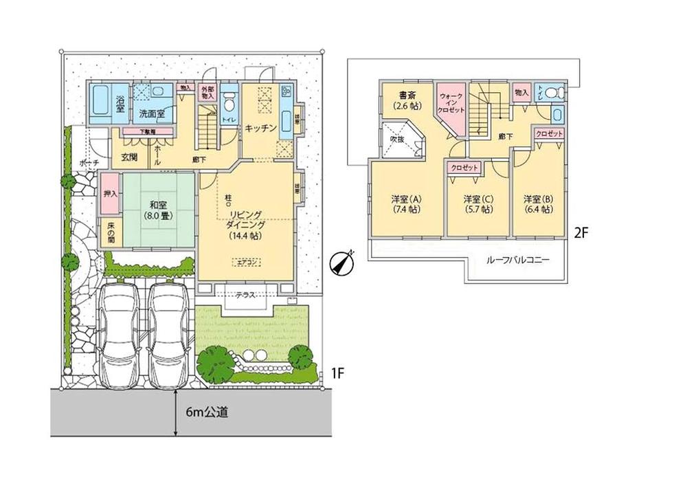 Floor plan. 33 million yen, 4LDK + S (storeroom), Land area 180.28 sq m , Building area 132.28 sq m