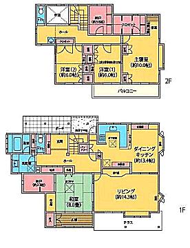 Floor plan. 35,800,000 yen, 4LDK + S (storeroom), Land area 323.76 sq m , Building area 177.58 sq m