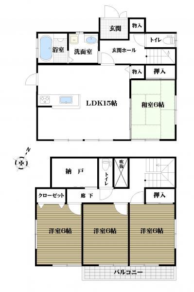 Floor plan. 17.8 million yen, 4LDK+S, Land area 155.62 sq m , Building area 103.5 sq m