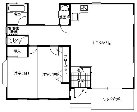 Floor plan. 8.8 million yen, 2LDK, Land area 221 sq m , Building area 77.71 sq m