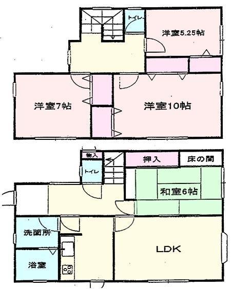 Floor plan. 7.9 million yen, 4LDK, Land area 195.42 sq m , Building area 111.78 sq m