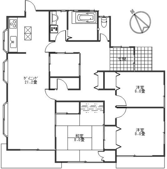 Floor plan. 11.8 million yen, 3LDK, Land area 243.49 sq m , Building area 111.58 sq m