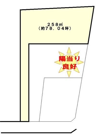 Compartment figure. Land price 990,000 yen, Land area 258 sq m