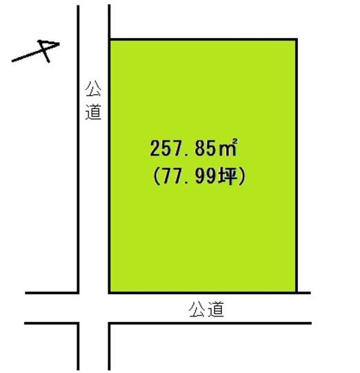 Compartment figure. Land price 3.3 million yen, Land area 257.85 sq m