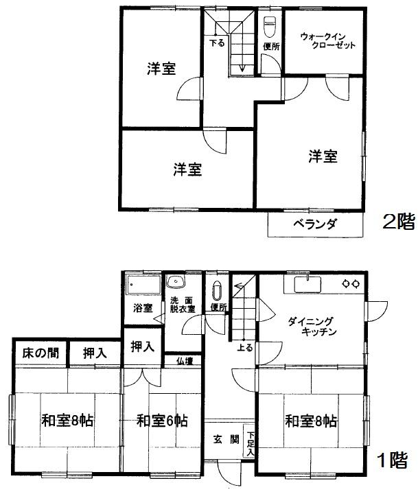 Floor plan. 12.8 million yen, 6DK, Land area 377.01 sq m , Building area 127.52 sq m