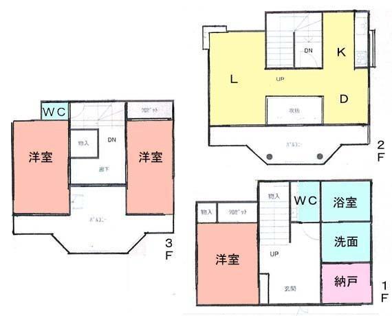 Floor plan. 12.8 million yen, 3LDK+S, Land area 176.6 sq m , Building area 108.52 sq m