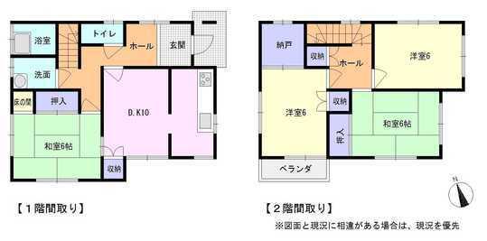 Floor plan. 4.98 million yen, 4LK+S, Land area 108 sq m , Building area 89.43 sq m