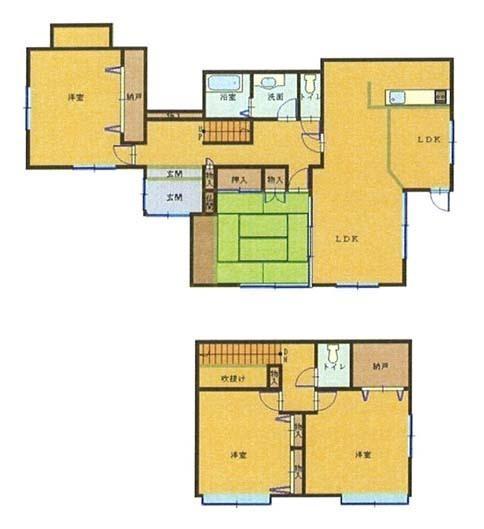 Floor plan. 9.8 million yen, 4LDK, Land area 725 sq m , Building area 219.31 sq m