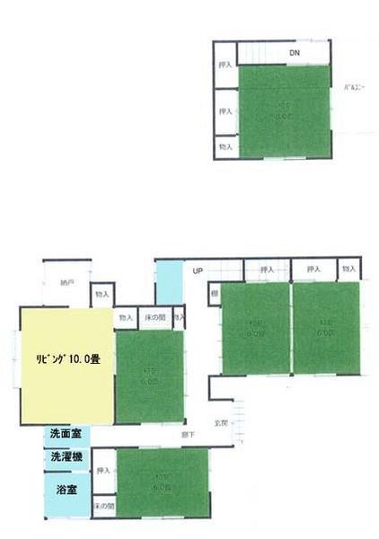 Floor plan. 4.8 million yen, 5LDK+S, Land area 170.52 sq m , Building area 115.23 sq m
