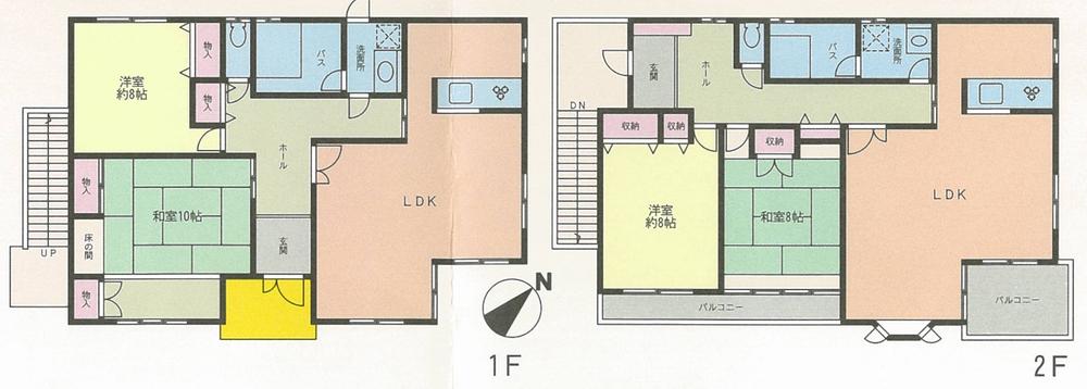 Floor plan. 18,800,000 yen, 2LDK, Land area 500.4 sq m , Building area 116.97 sq m