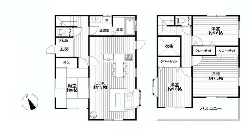 Floor plan. 19.9 million yen, 4LDK, Land area 191.26 sq m , Building area 101.02 sq m