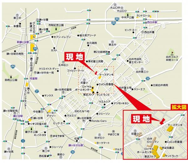 Local guide map. 3 Station 3-wire available commute ・ School is also convenient.