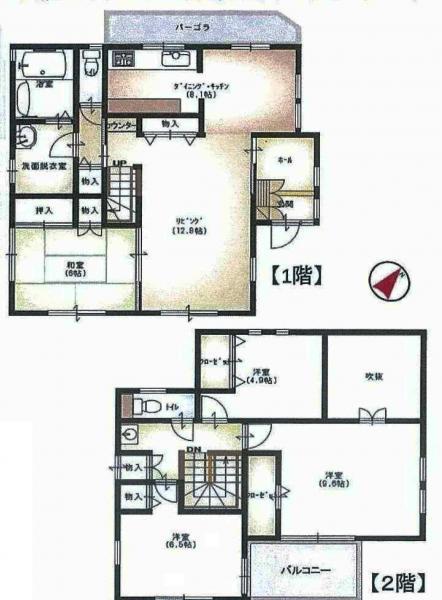 Floor plan. 33,800,000 yen, 4LDK, Land area 172.34 sq m , Building area 52.13 sq m