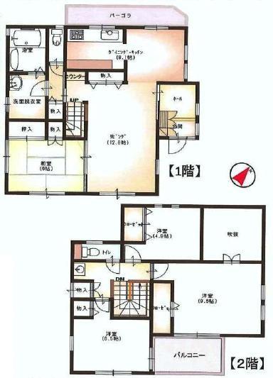 Floor plan. 33,200,000 yen, 4LDK + S (storeroom), Land area 172.34 sq m , Building area 116.62 sq m