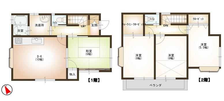 Floor plan. 14.8 million yen, 4DK + S (storeroom), Land area 101.31 sq m , Building area 80.96 sq m
