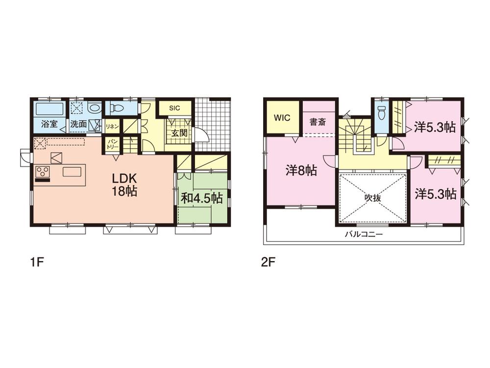 Floor plan. 27.6 million yen, 4LDK, Land area 165.91 sq m , Building area 107.64 sq m