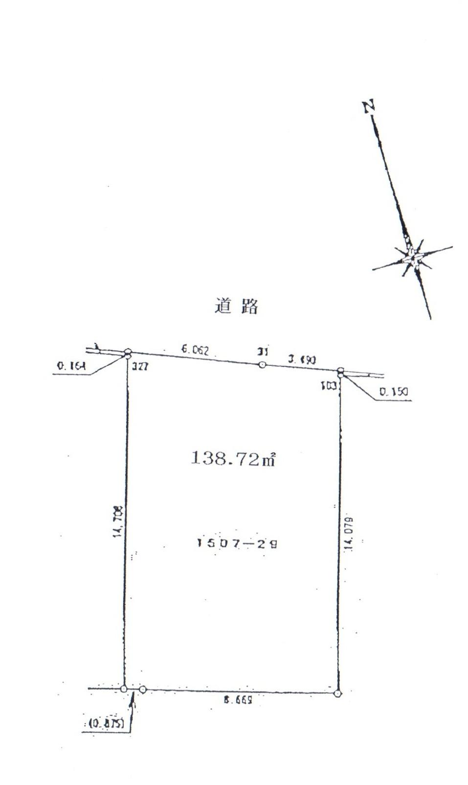 Compartment figure. Land price 5.5 million yen, Land area 138.72 sq m