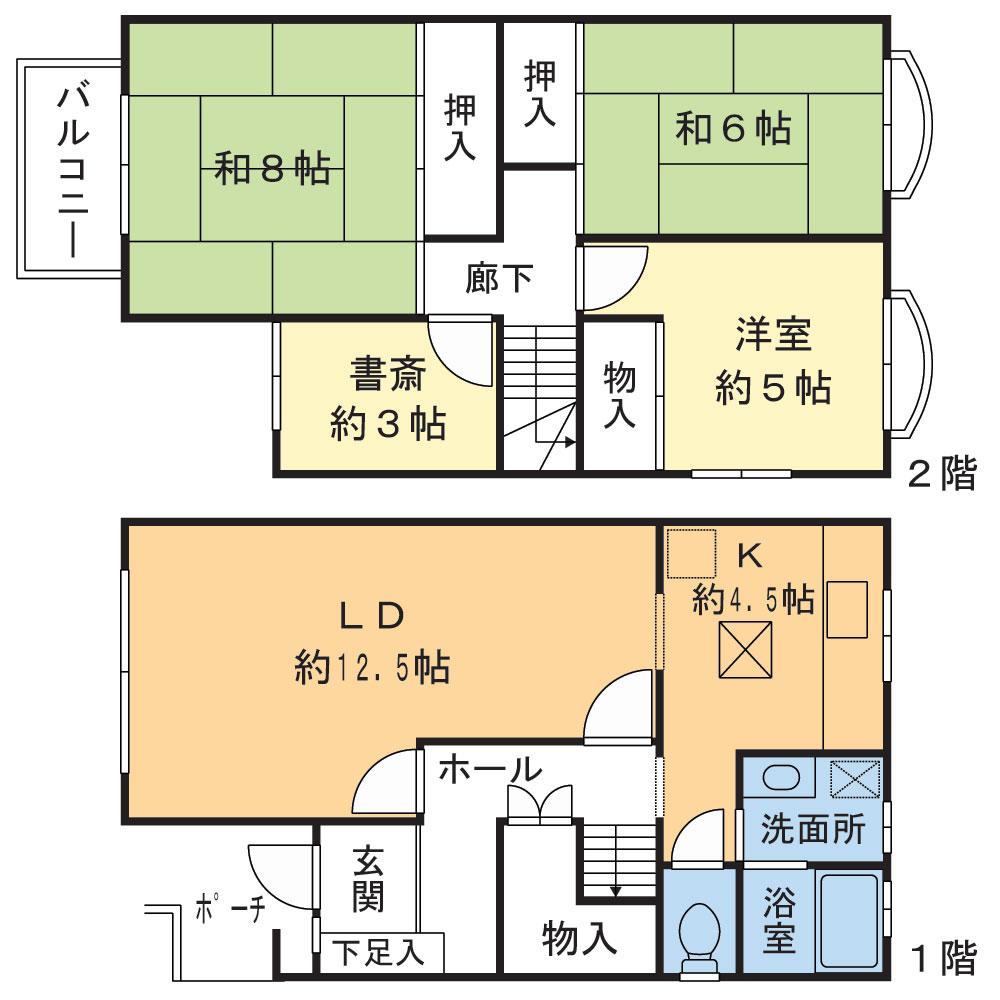 Floor plan. 11 million yen, 3LDK, Land area 119.94 sq m , Building area 92.94 sq m 3LDK + den / 92.94 sq m