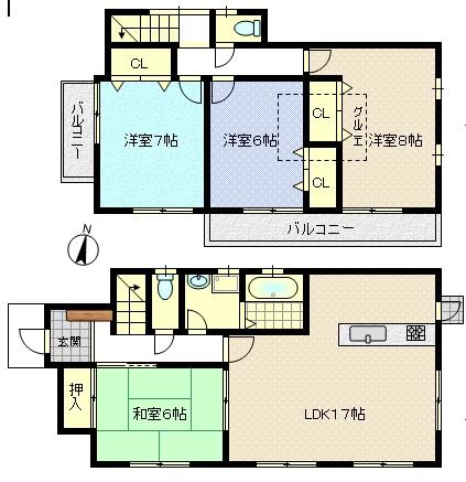 Floor plan. (1 Building), Price 23.8 million yen, 4LDK, Land area 200.01 sq m , Building area 102.68 sq m
