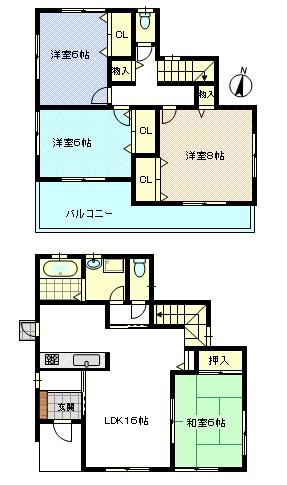 Floor plan. (4 Building), Price 21,800,000 yen, 4LDK, Land area 200.01 sq m , Building area 102.68 sq m