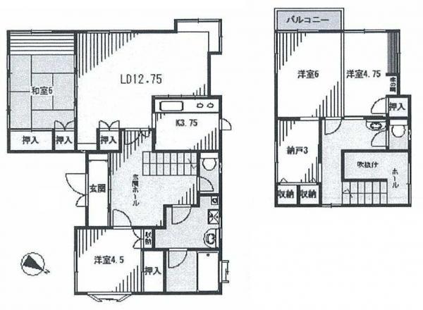 Floor plan. 16.5 million yen, 4LDK+S, Land area 167.5 sq m , Building area 115.93 sq m