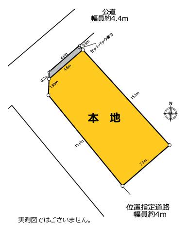Compartment figure. Land price 5.3 million yen, Land area 105 sq m