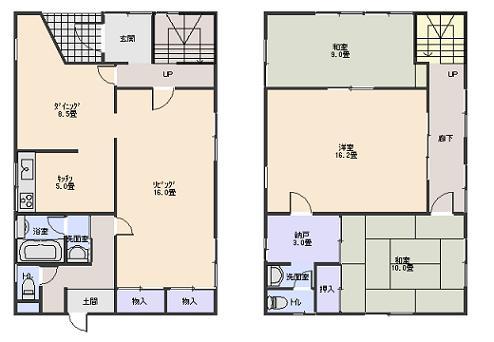 Floor plan. 15.8 million yen, 3LDK, Land area 302.1 sq m , Building area 158.98 sq m 3LDK