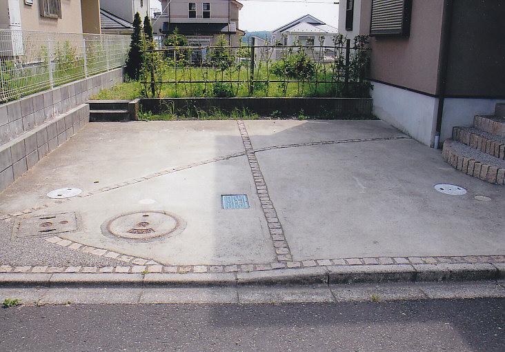 Parking lot. Spacious parking lot two space
