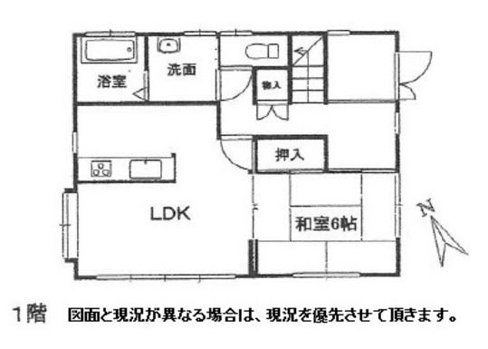 Floor plan. 13,900,000 yen, 3LDK, Land area 198 sq m , Building area 105 sq m