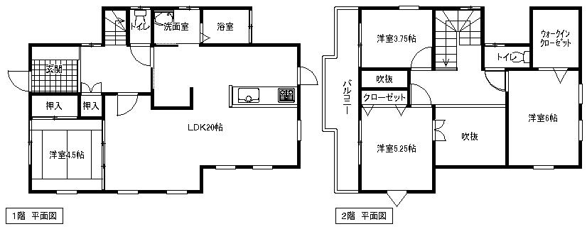 Floor plan. 16,900,000 yen, 4LDK, Land area 202.82 sq m , Building area 105.3 sq m