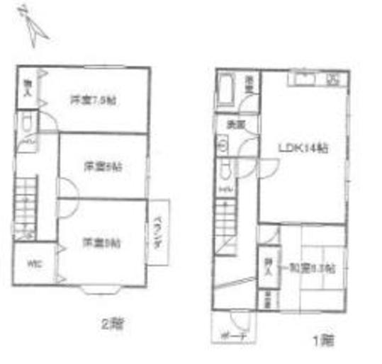 Floor plan. 7,980,000 yen, 4LDK, Land area 140.4 sq m , Building area 140.4 sq m