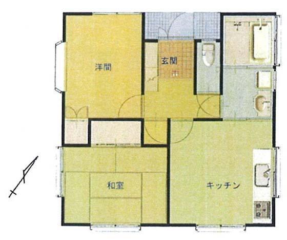Floor plan. 10.8 million yen, 2DK, Land area 157.47 sq m , Building area 50.51 sq m