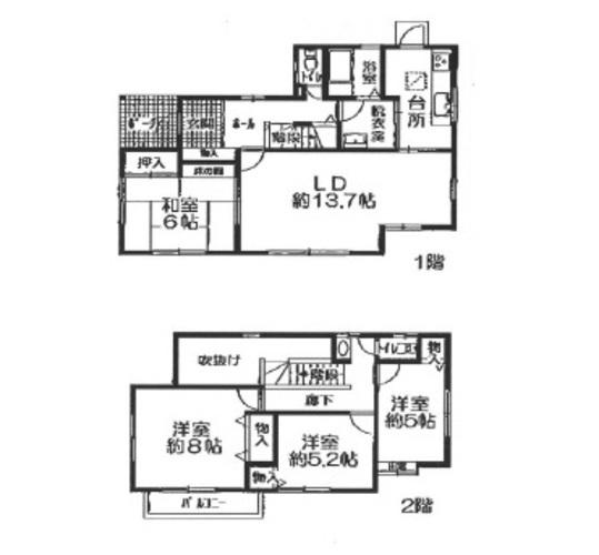 Floor plan. 17,900,000 yen, 4LDK, Land area 180.51 sq m , Building area 103.92 sq m