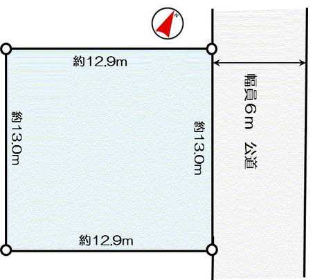 Compartment figure. Land plots land area / 168.99 sq m (51.11 square meters)