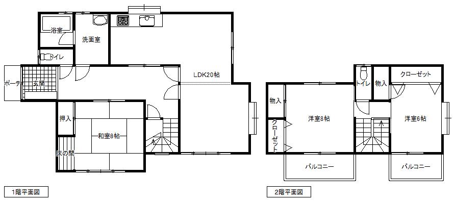 Floor plan. 12.8 million yen, 3LDK, Land area 410.38 sq m , Building area 116.52 sq m
