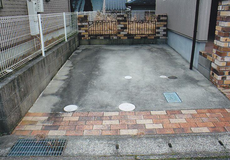 Parking lot. Spacious parking lot two space